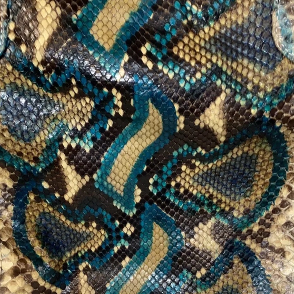 Snakeskin Python Print Leather Tote - image 5